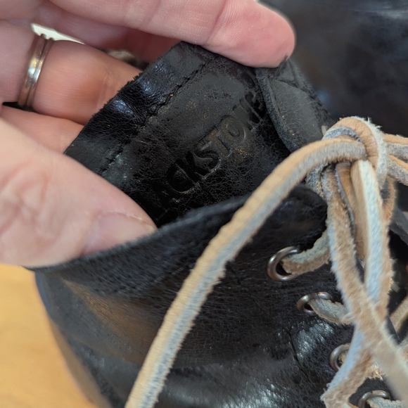 Blackstone Black Leather Lace-up Boots Mens EU 46 - Picture 4 of 16